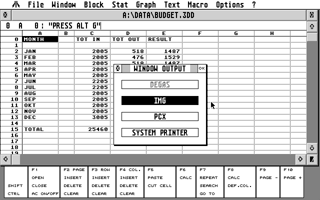 3D Calc atari screenshot